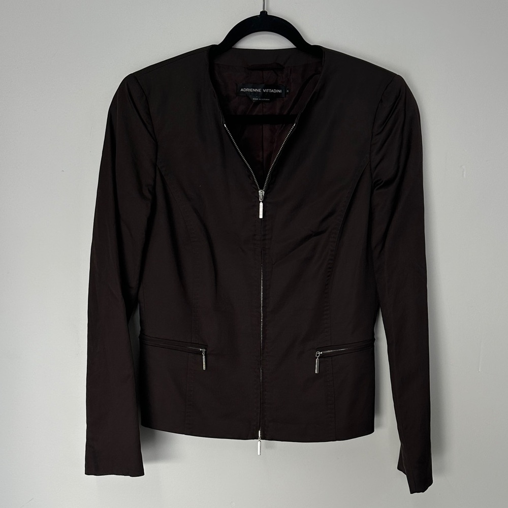Adrienne Vittadini Dark Brown Women's Jacket 8